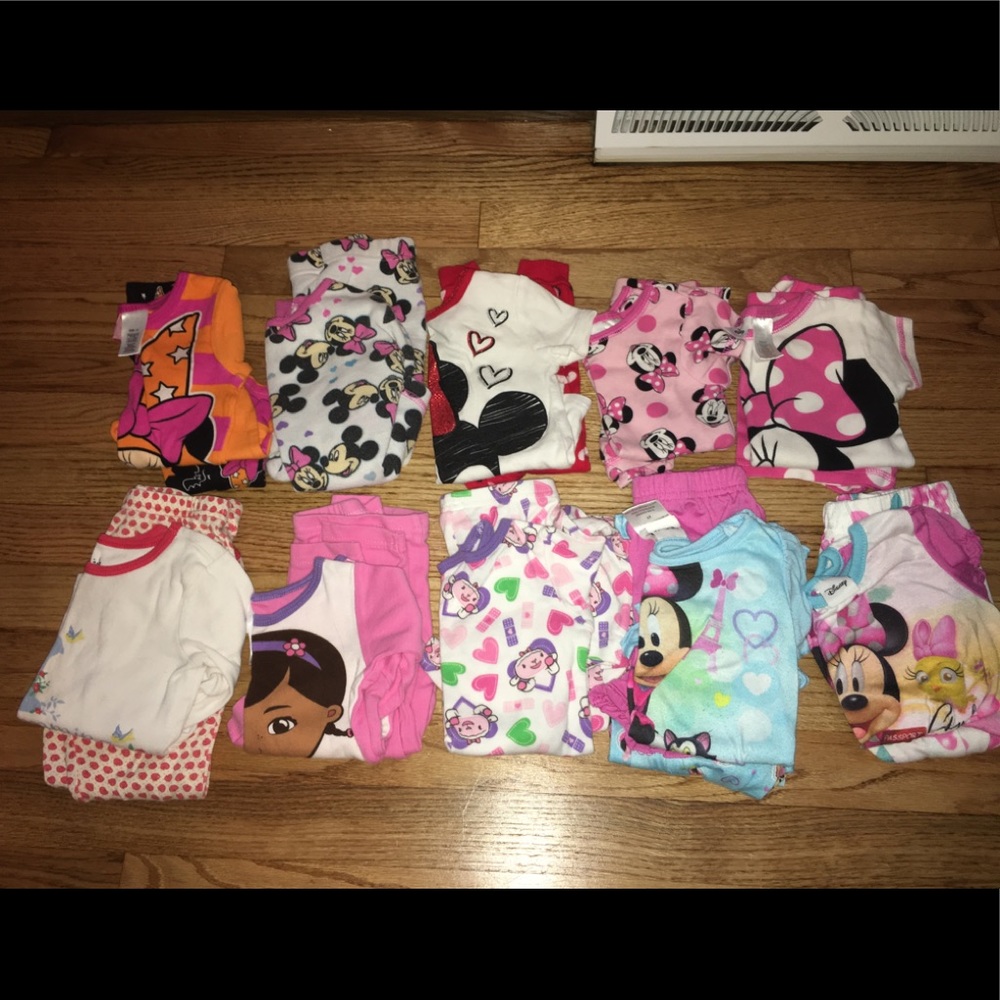 Lot of 10 pair of Disney pajamas